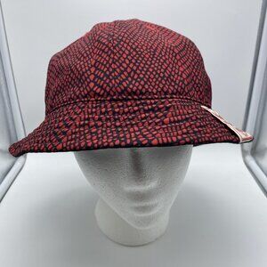 Adidas Red Black Bucket Hat – Adult OSFM – Cotton Fishing/Camp Cap – Pre‑Owned